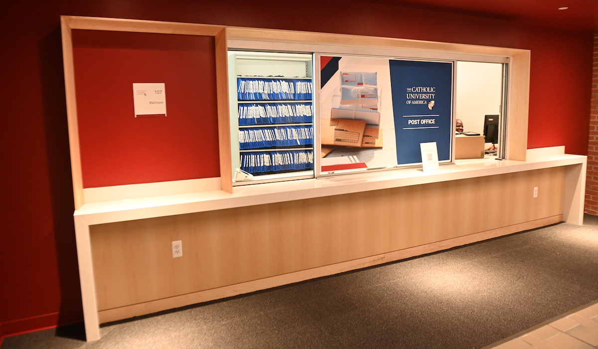 mailroom package pickup window